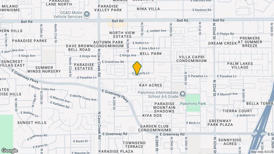 2634 E Paradise Ln Map and Location Details