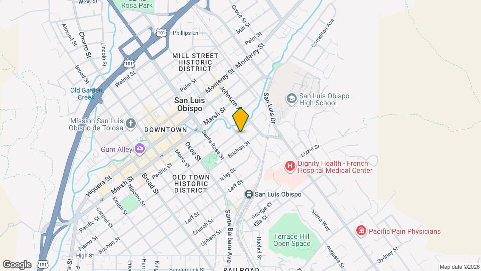 1203 Pismo St Map and Location Details