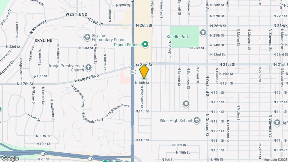 5717 N 18th St Map and Location Details