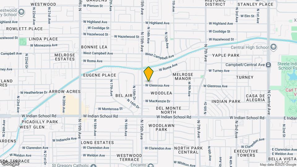 1402 W Glenrosa Ave Mapa y Detalles de la Ubicación