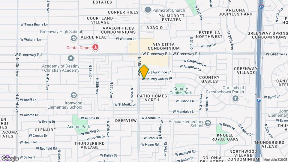3435 W Country Gables Dr Map and Location Details