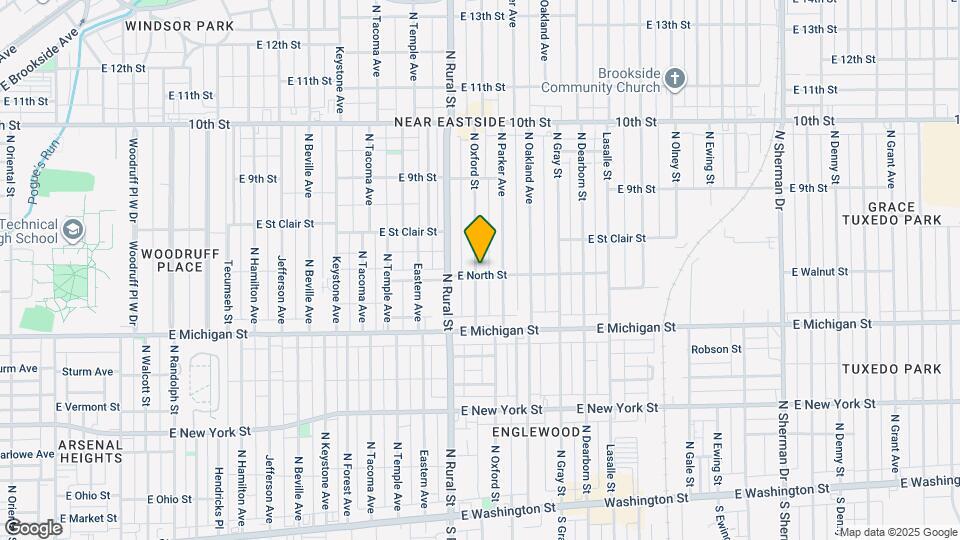605 N Oxford St Map and Location Details