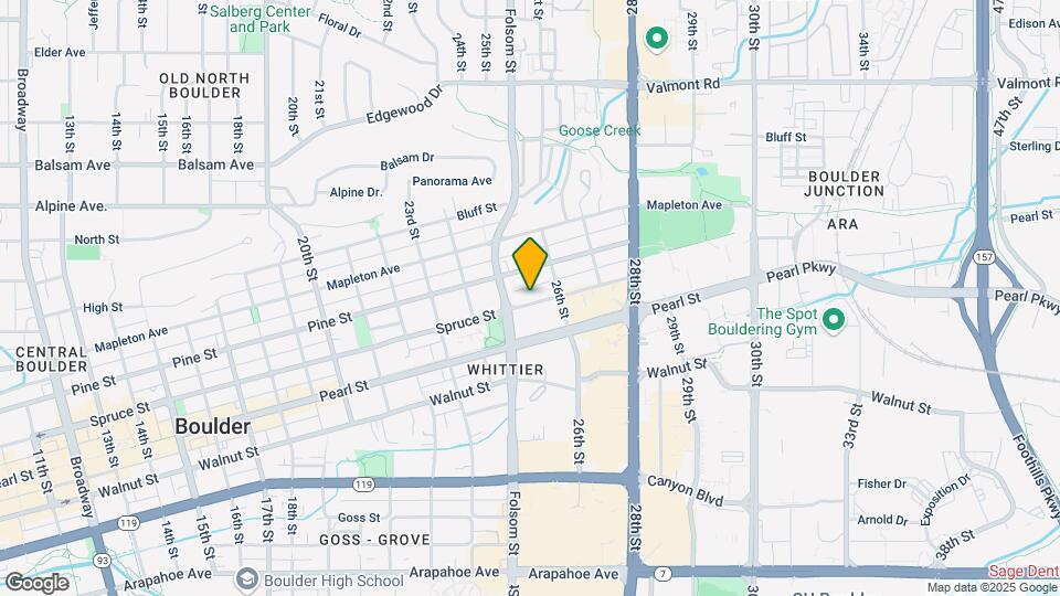 2535 Spruce St Map and Location Details