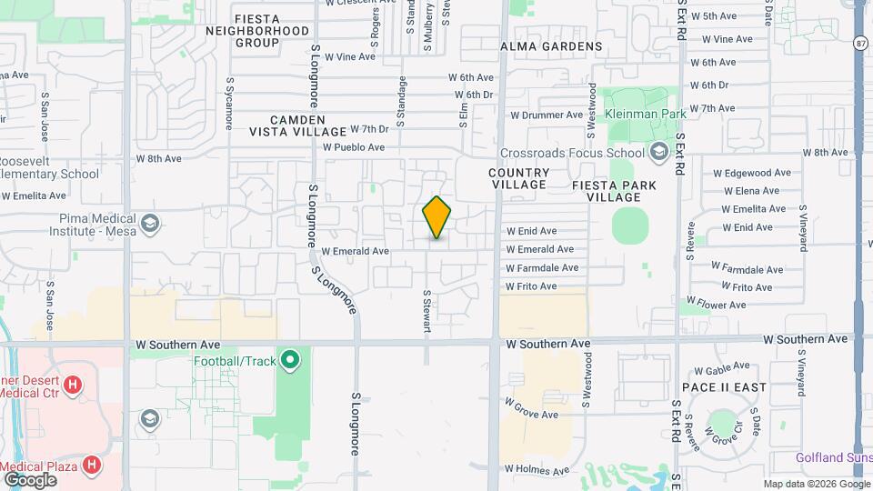 1342 W Emerald Ave Mapa y Detalles de la Ubicación