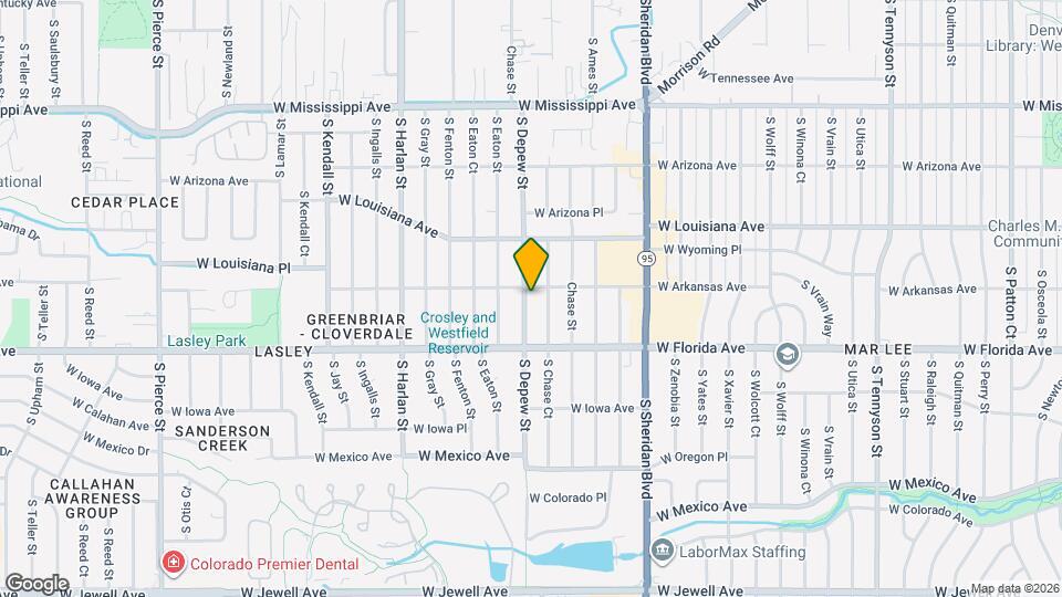 1410 S Depew St Map and Location Details