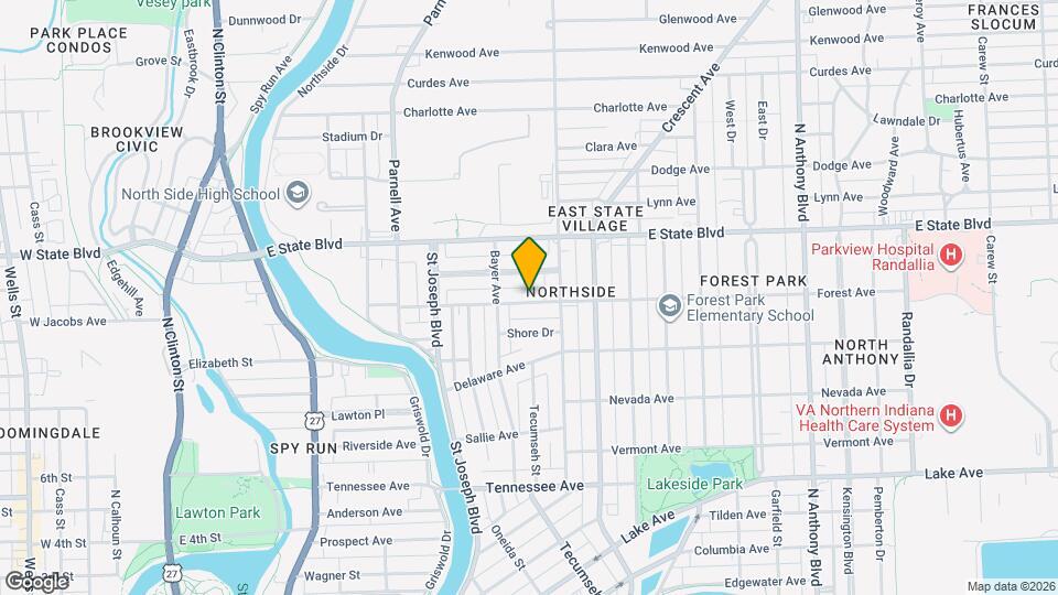 1033 Forest Ave Map and Location Details