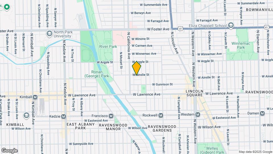 2733 W Ainslie St, Unit Apt 1 Map and Location Details