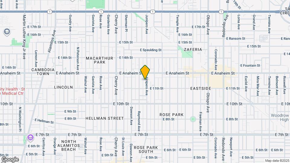 1141 Junipero Ave Map and Location Details