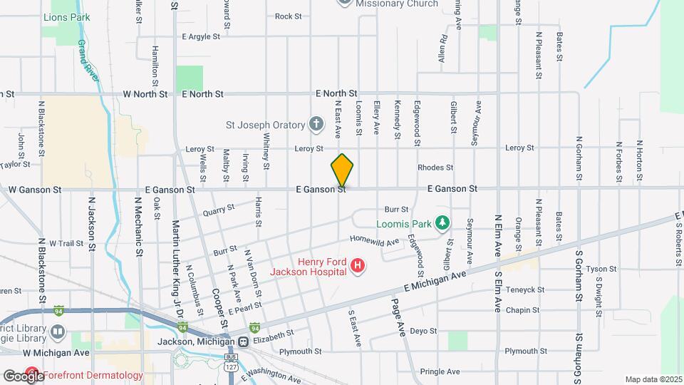 1101-1105 E Ganson St Map and Location Details