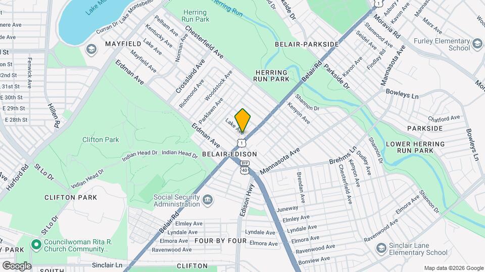 3406 Belair Rd Map and Location Details