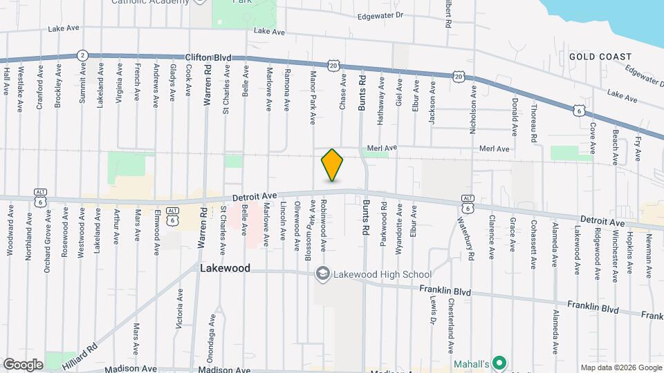 14122 Detroit Ave, Unit Sherlou #3 Map and Location Details