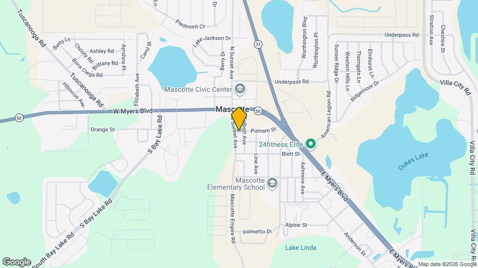 109 S Sunset Ave Map and Location Details