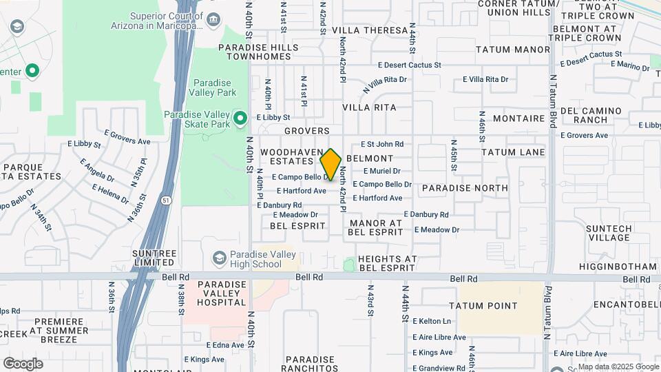 4144 E Hartford Ave Map and Location Details