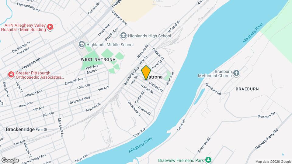 62 Garfield St Mapa y Detalles de la Ubicación