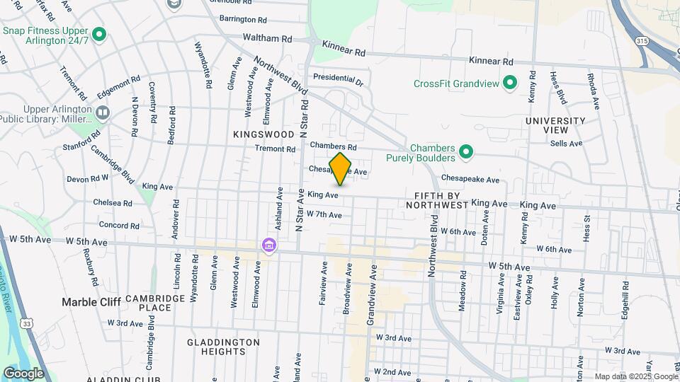 1476 King Ave Map and Location Details