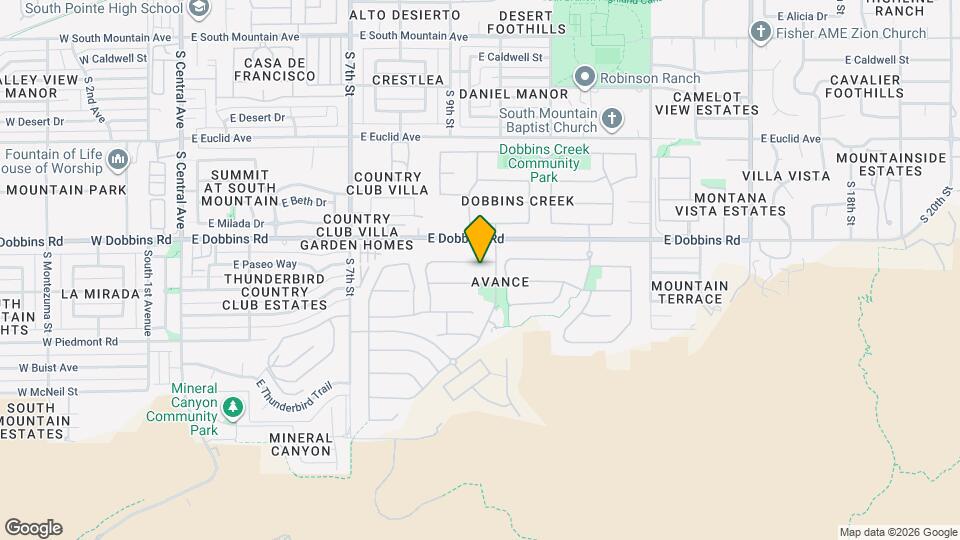 1005 E Paseo Way Mapa y Detalles de la Ubicación