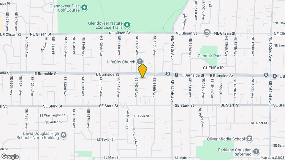 14302 E Burnside St Map and Location Details