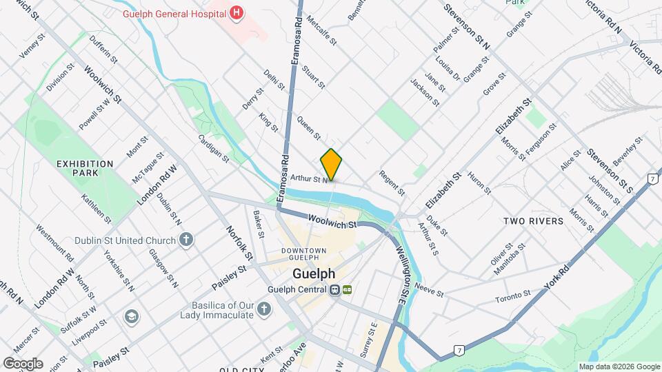 96 Arthur St N Map and Location Details