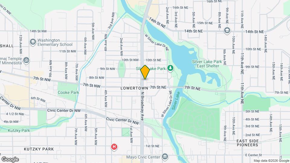 714 N Broadway Ave Map and Location Details