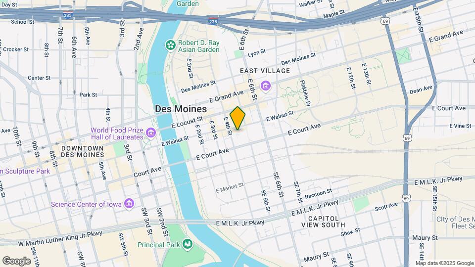 400 E Walnut St Map and Location Details