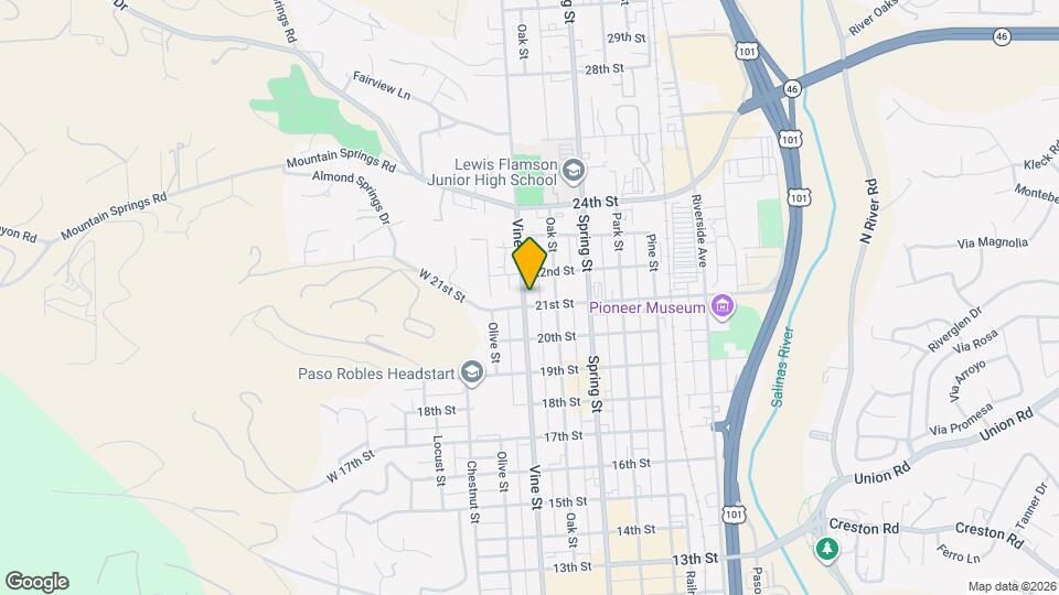 2118 Vine St Map and Location Details