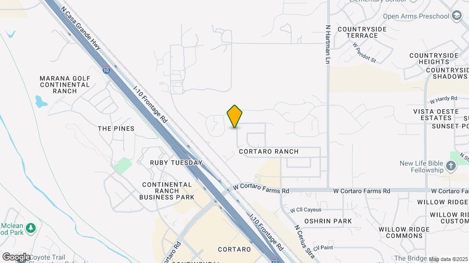 5781 W Cortaro Crossing Dr Map and Location Details