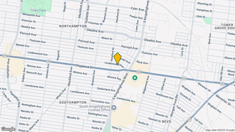 4954 Lindenwood Ave Map and Location Details