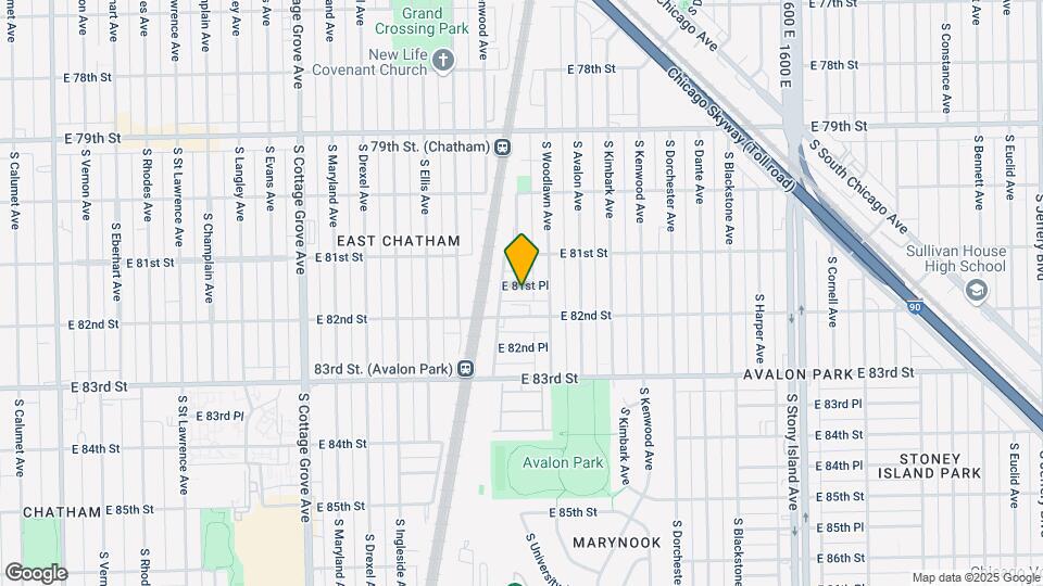 1133 E 81st Pl Map and Location Details