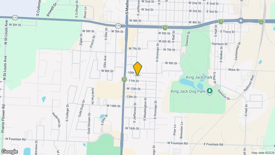 1011 S Jefferson St Map and Location Details