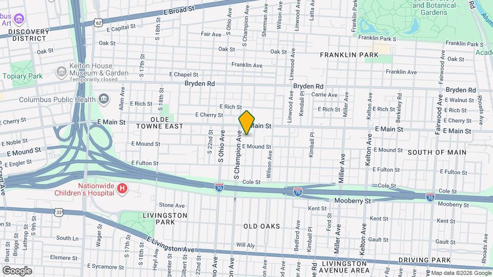 1127 McAllister Ave Map and Location Details