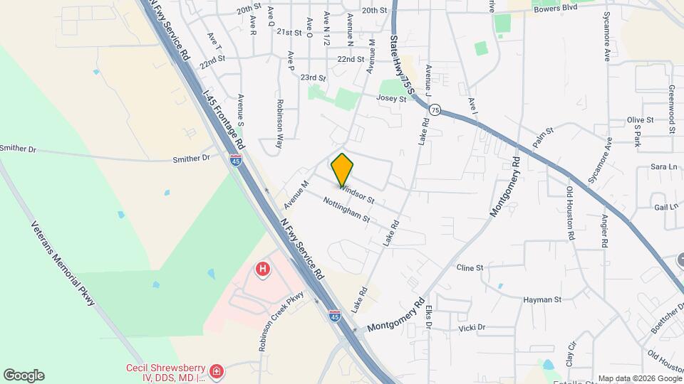 1404 Windsor St Map and Location Details