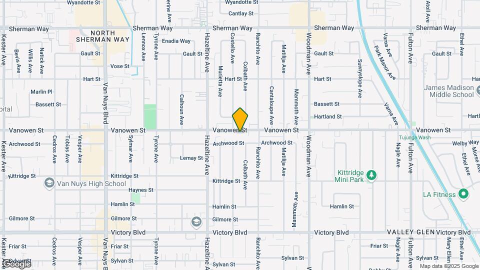 13948 Vanowen St Map and Location Details