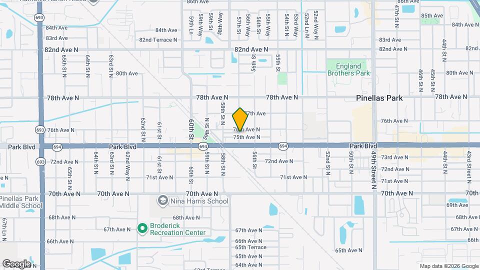 Pinellas Pines Apartments Map and Location Details