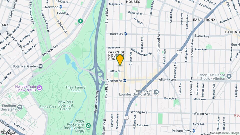 2810 Olinville Ave Mapa y Detalles de la Ubicación