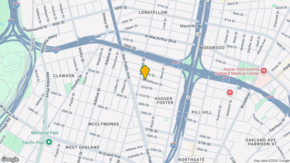 869 Brockhurst St Map and Location Details