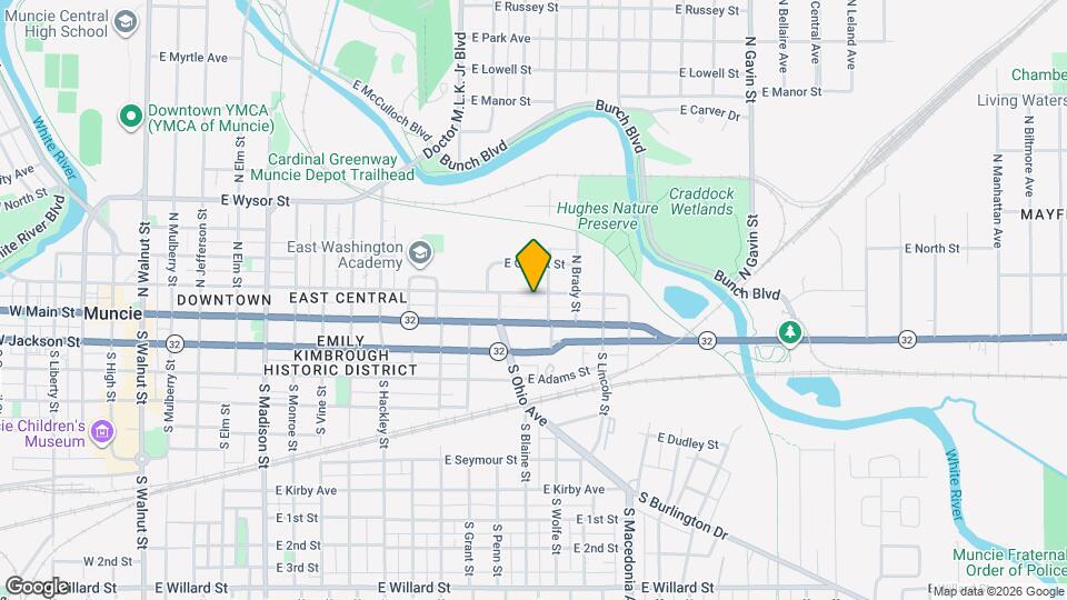 1335 E Washington St Map and Location Details