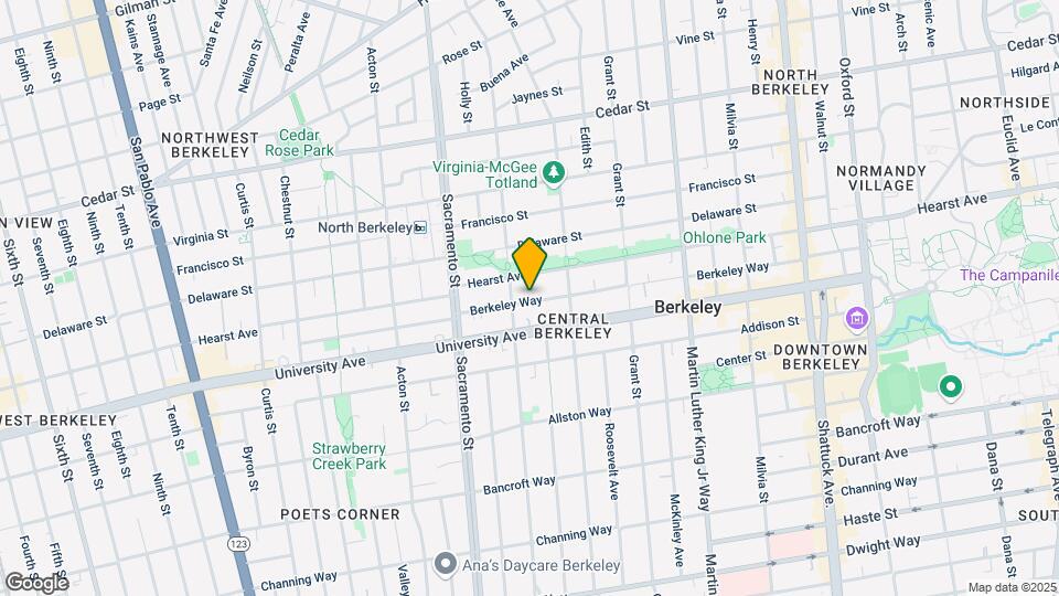 1615 Berkeley Way Map and Location Details