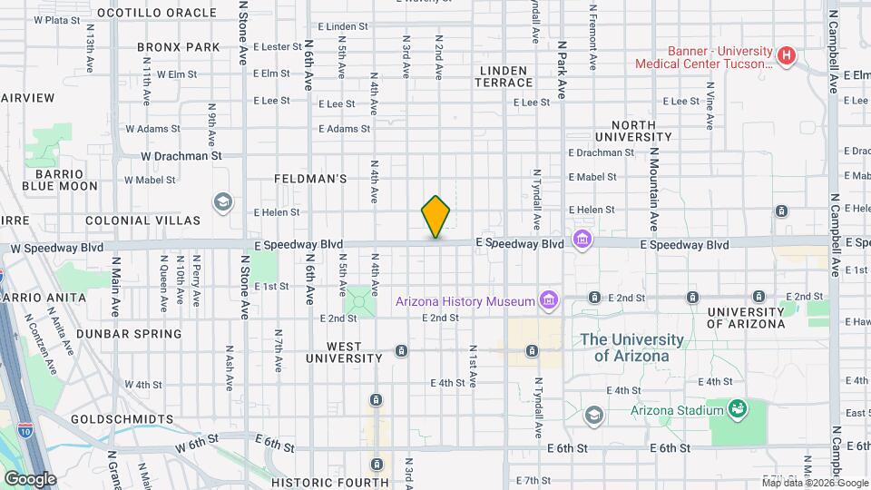 544 E Speedway Blvd Map and Location Details