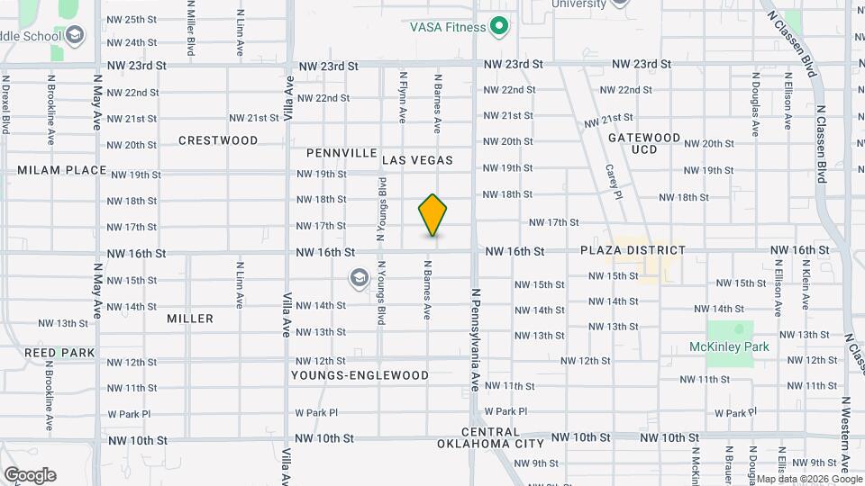 1701 N Barnes Ave Map and Location Details