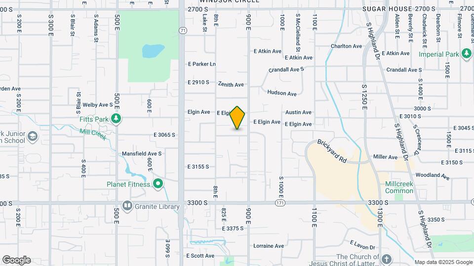 875 E Gregson Ave Map and Location Details