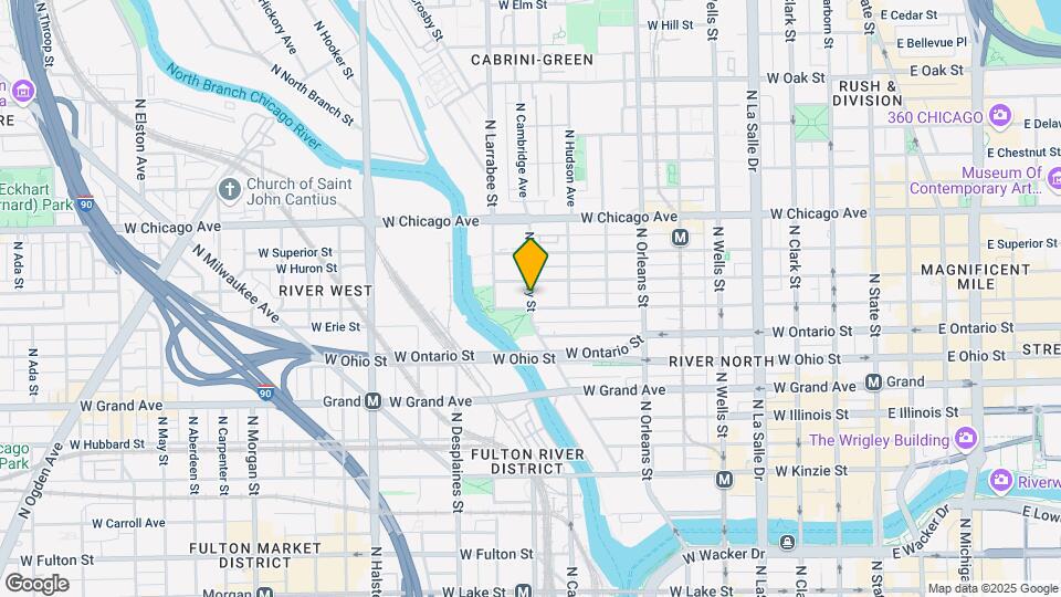 668 N Kingsbury St, Unit 1202 Map and Location Details