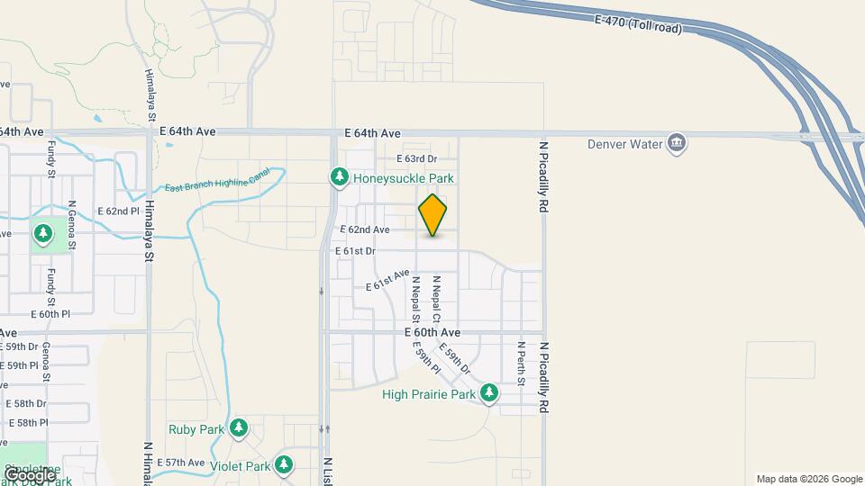 21235 E 61st Dr Map and Location Details