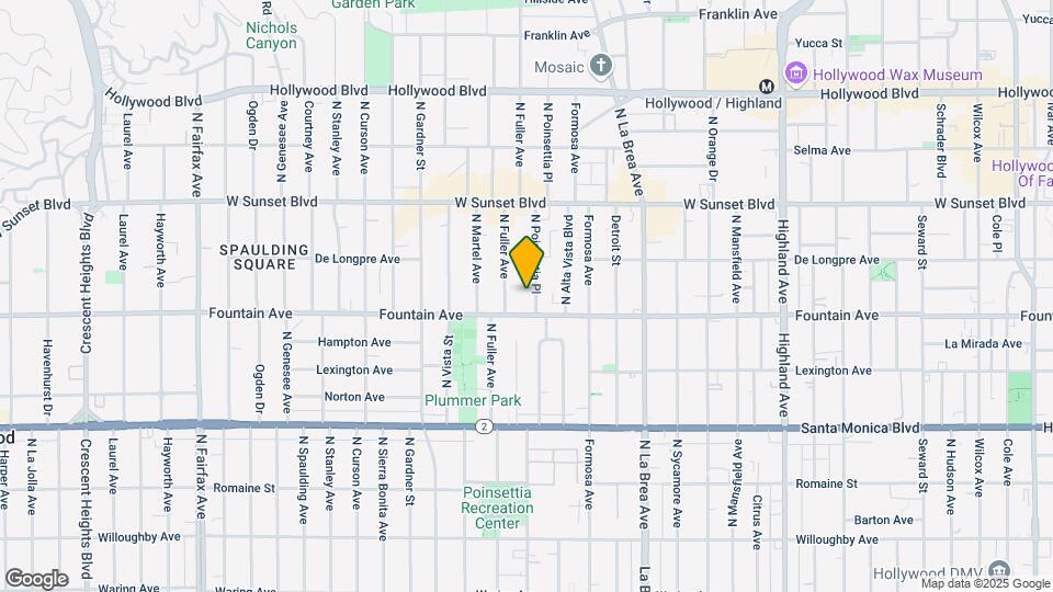 1321 N Poinsettia Pl Map and Location Details