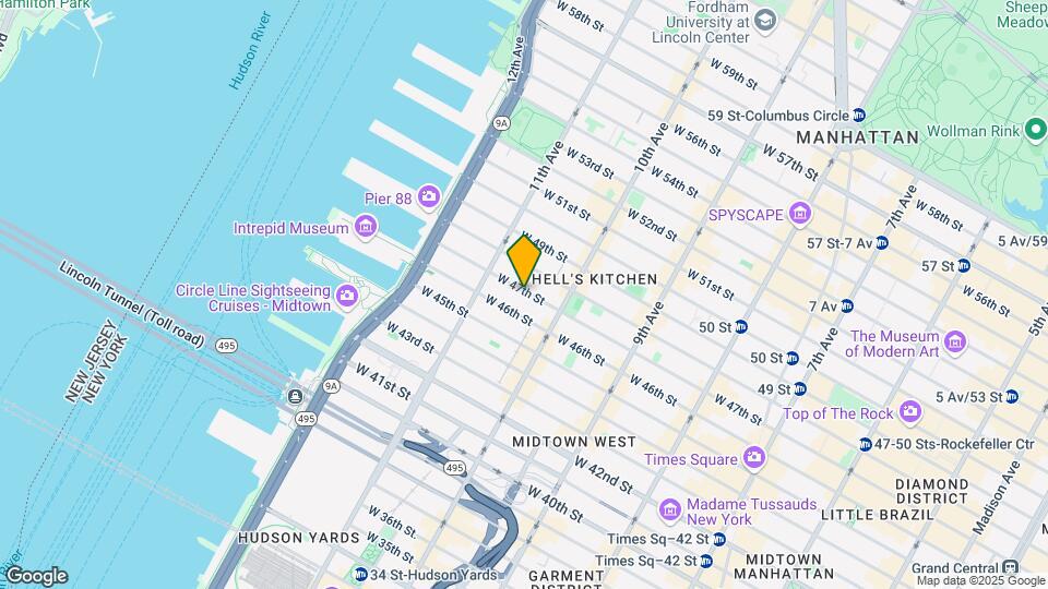 530 W 47th St Mapa y Detalles de la Ubicación