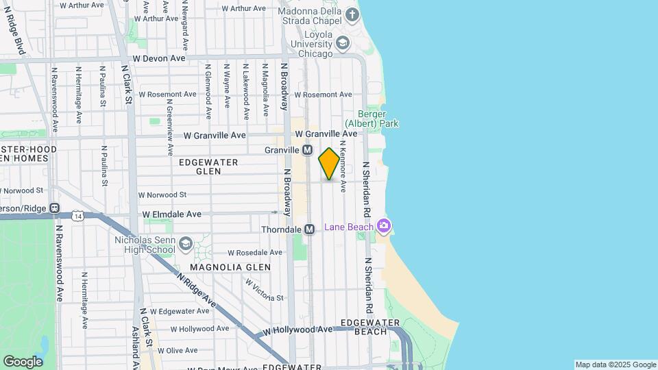 1057 W Glenlake Ave Map and Location Details