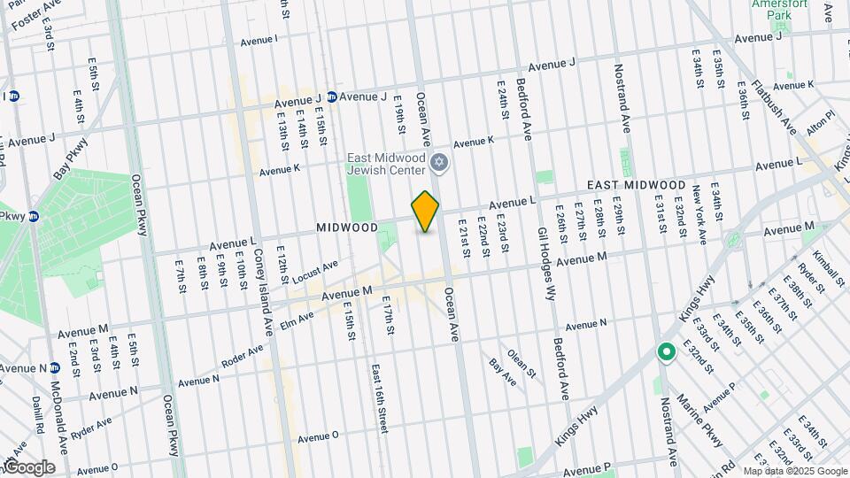 1251 E 19th St Map and Location Details