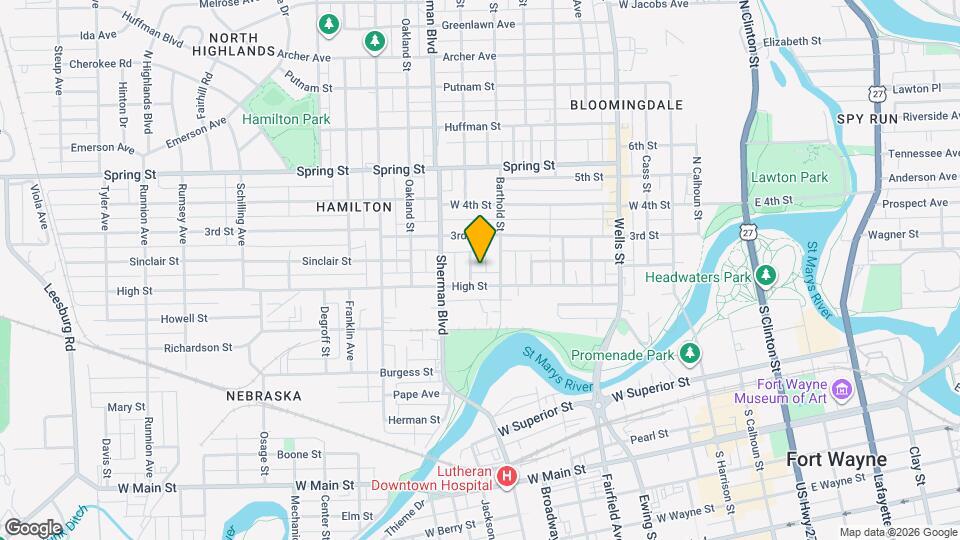 1216 Wefel St Map and Location Details