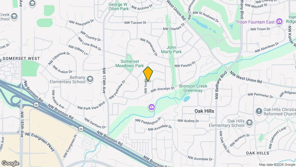 16808 NW Yorktown Dr Map and Location Details