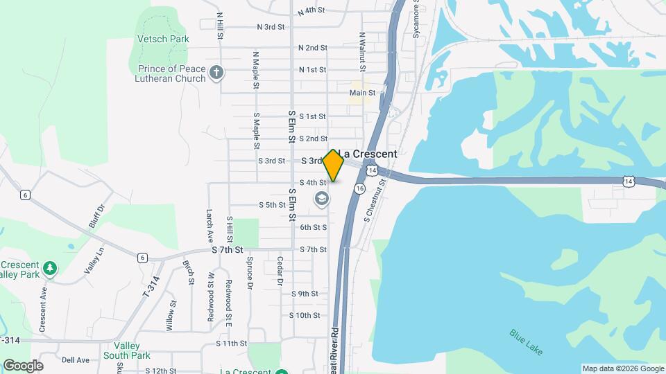 401 S Oak St Map and Location Details