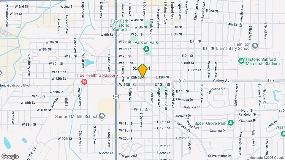 1204 S Oak Ave Map and Location Details